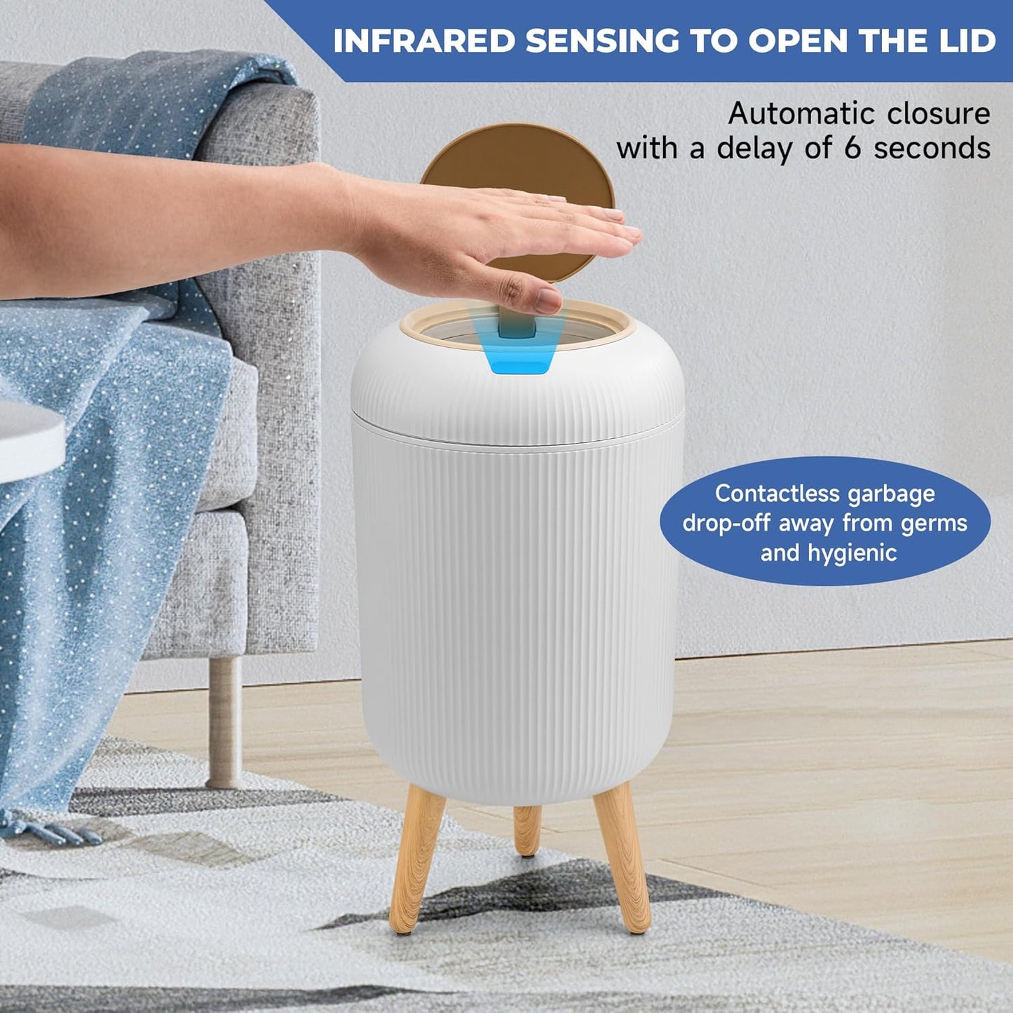 Pukomc™ Hands-Free Smart Trash Can: The Ultimate Touchless Hygiene Solution