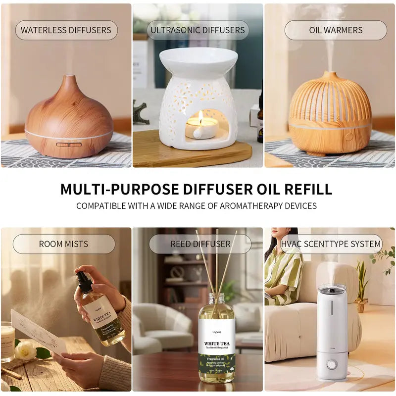 🎁 BUY 1 GET 1 FREE - Luxury White Tea & Neroli Essential Fragrance Oil – Pure Natural Botanical Scent for Diffusers & Home