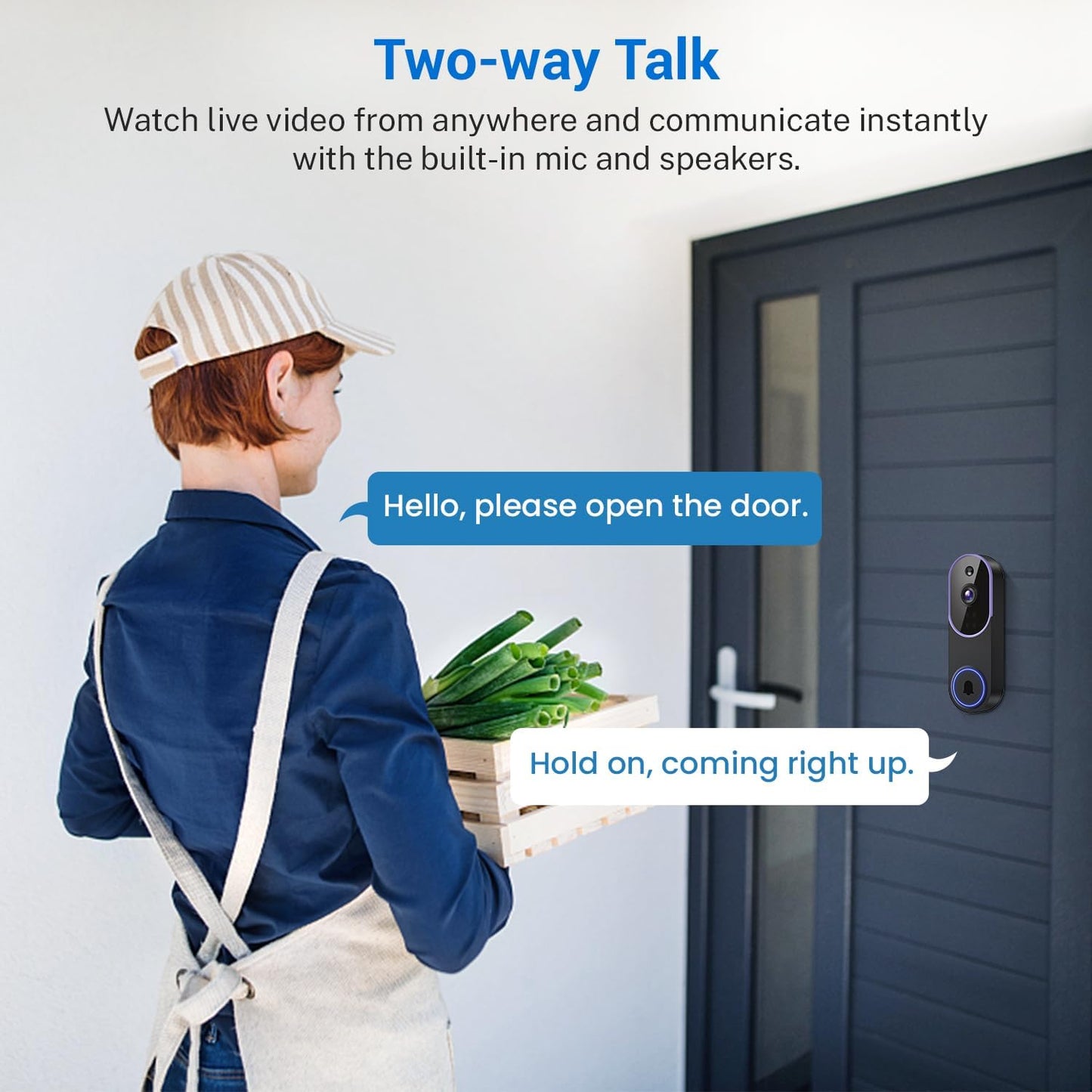 Stay Connected to Your Home Anywhere with 1080P Smart Video Doorbell