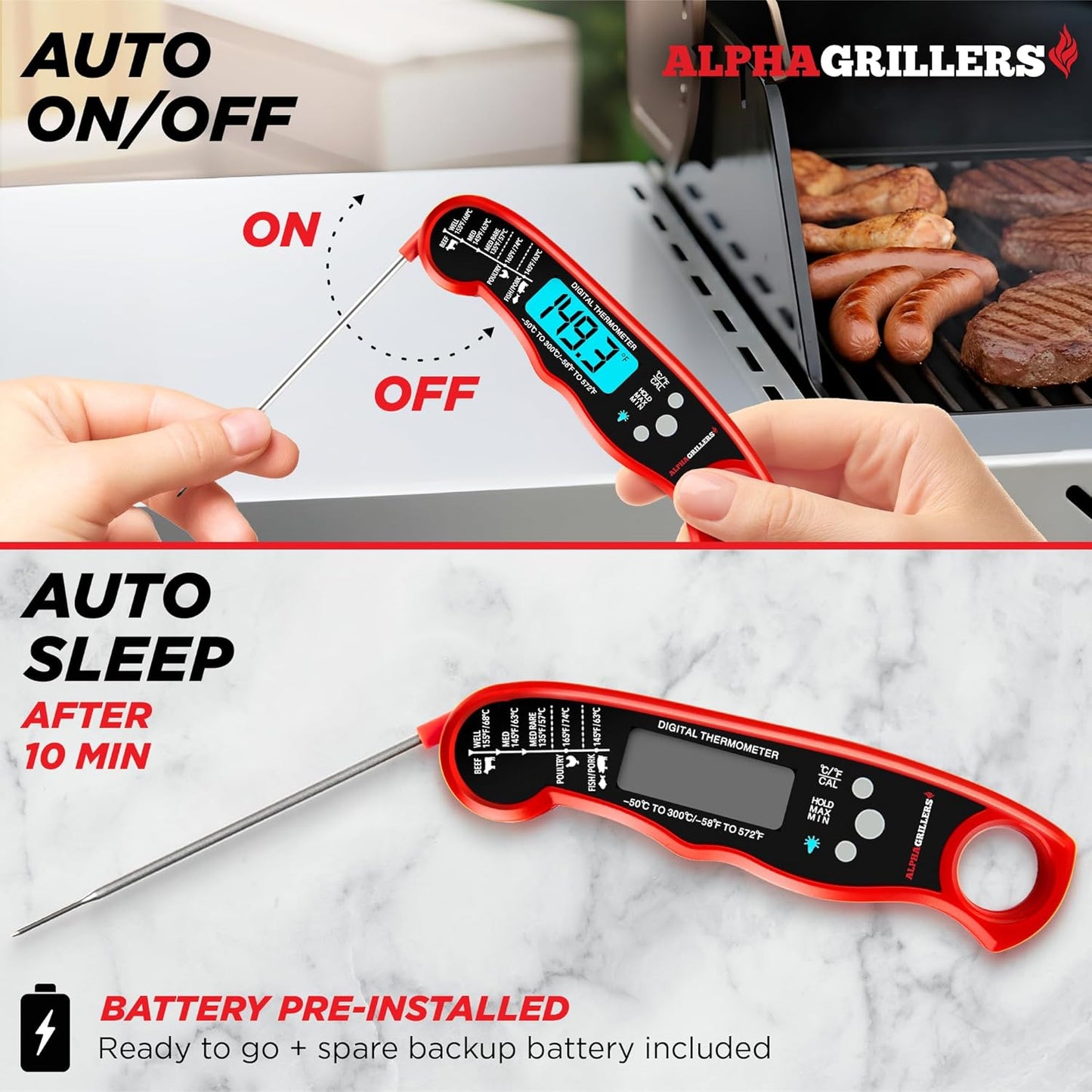 Master The Grill Like A Pro — Perfect Doneness In Just 3 Seconds -2 Pack
