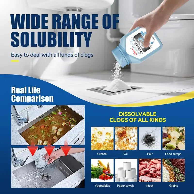 Melt Clogs Instantly — Professional Grade Drain Power, Household Safe - 2 Pack