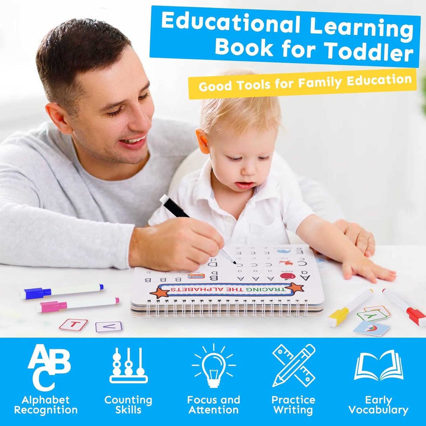 30-Theme Preschool Learning Binder & Drawing Book