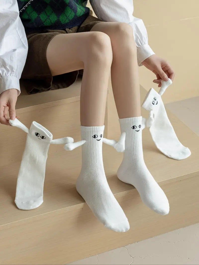 Hold Hands Without Even Trying — The World’s Funnest Magnetic Couple Socks - 6 Couple
