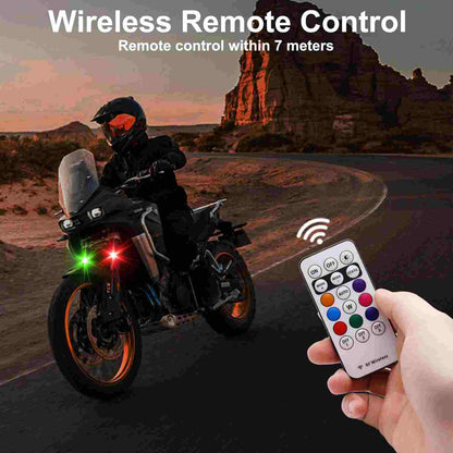 Wireless Remote RGB LED Motorcycle & Aircraft Strobe Warning Lights