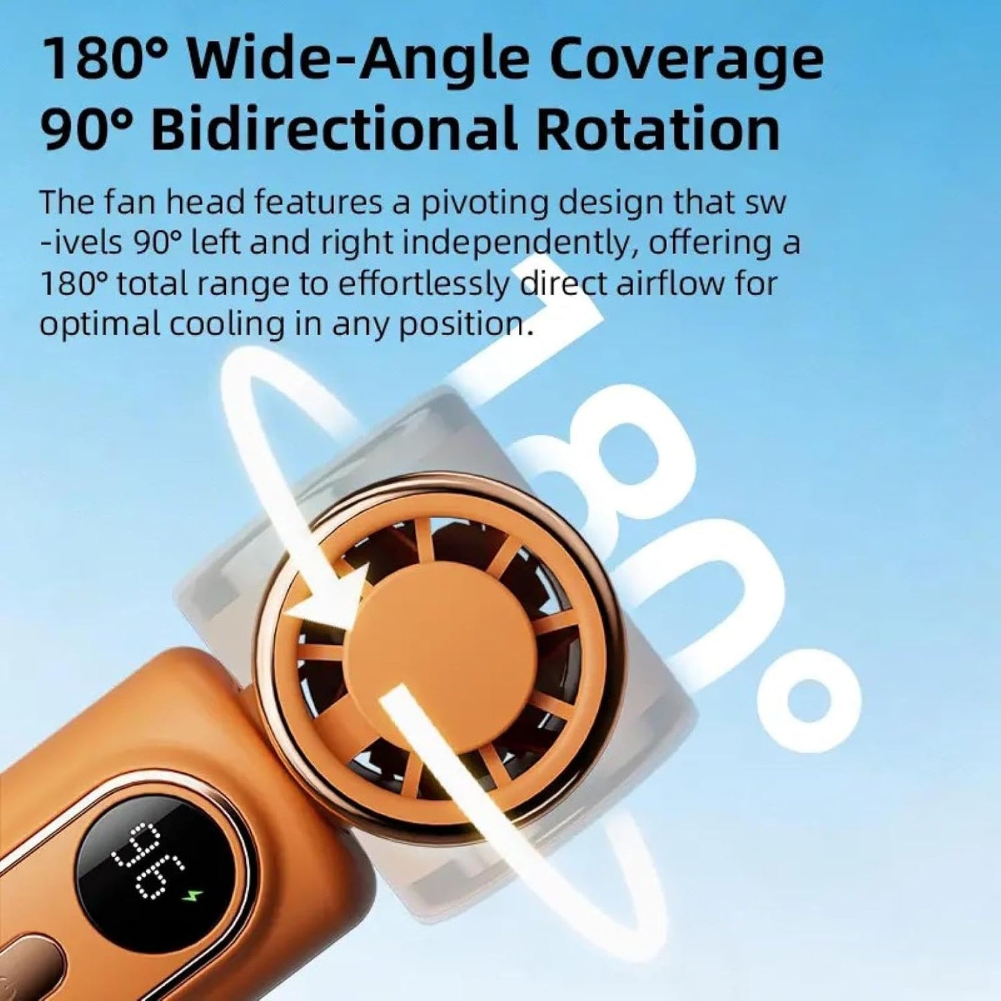 3-in-1 Hands-Free Cooling: Neck, Handheld & Desktop Fan.