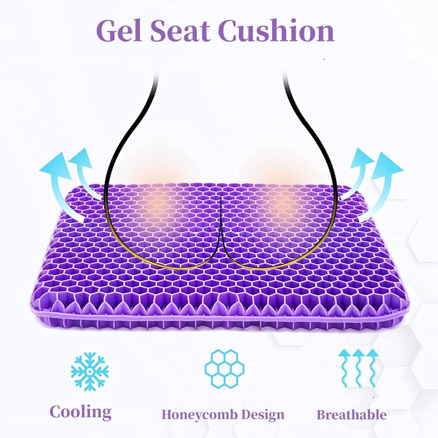 Sit Longer, Pain-Free — The Ultimate Double-Thick Gel Relief