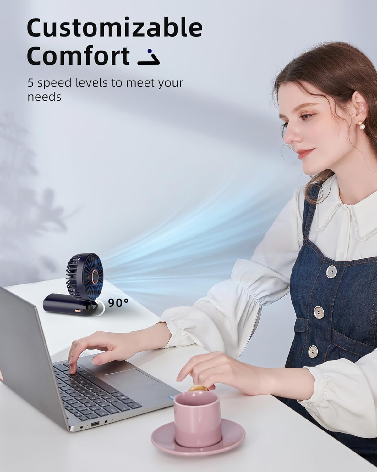 Your Personal Cool Breeze, Everywhere — Handheld, Desktop, or Wearable - 2 Pack