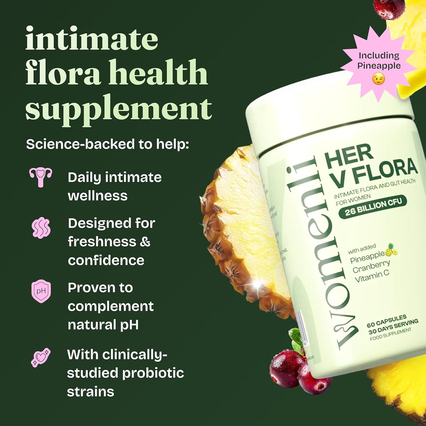 Complete 3-in-1 Vaginal, Digestive & Immune Support for Women