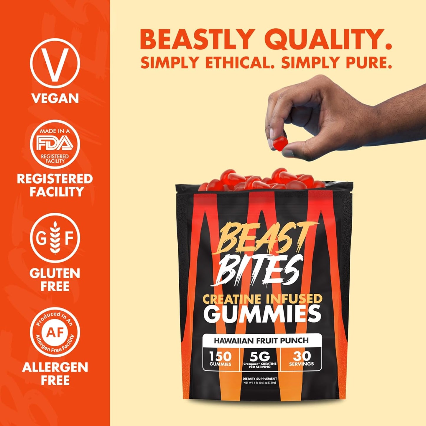 Boost Strength And Muscle Recovery With Delicious Beast Bites Creatine Gummies