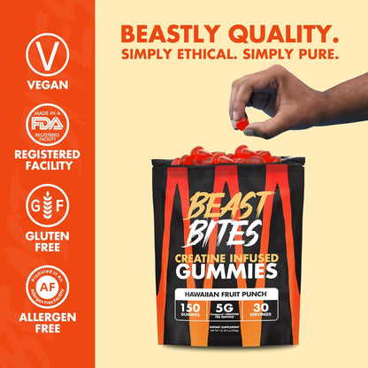 Boost Strength And Muscle Recovery With Delicious Beast Bites Creatine Gummies