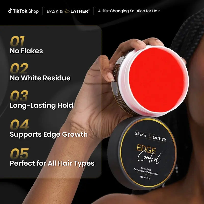 Achieve 24-Hour Flawless Edges With Strong Hold Non-Greasy Hair Wax