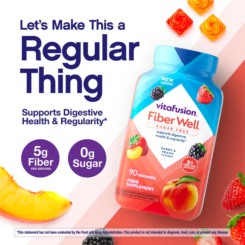 [🎁 BUY 1 GET 1 FREE] Daily Sugar-Free Prebiotic Fiber Gummies for Healthy Digestion
