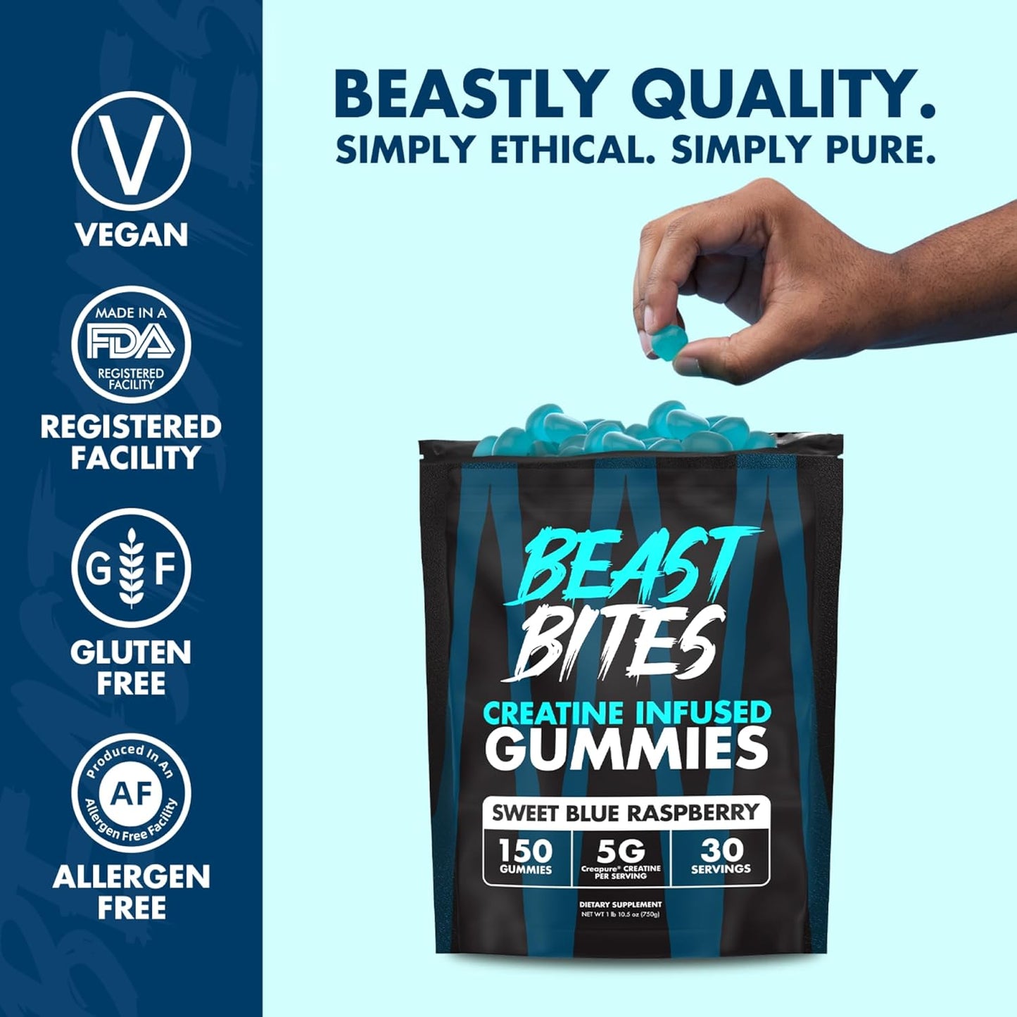 The Ultimate Muscle Fuel: 5g Pure Creatine Monohydrate Gummies