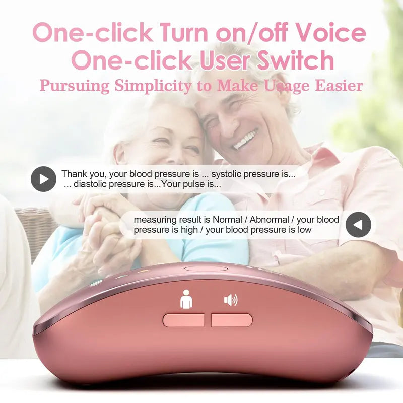 Portable Wrist Blood Pressure Monitor with Smart Voice Broadcast