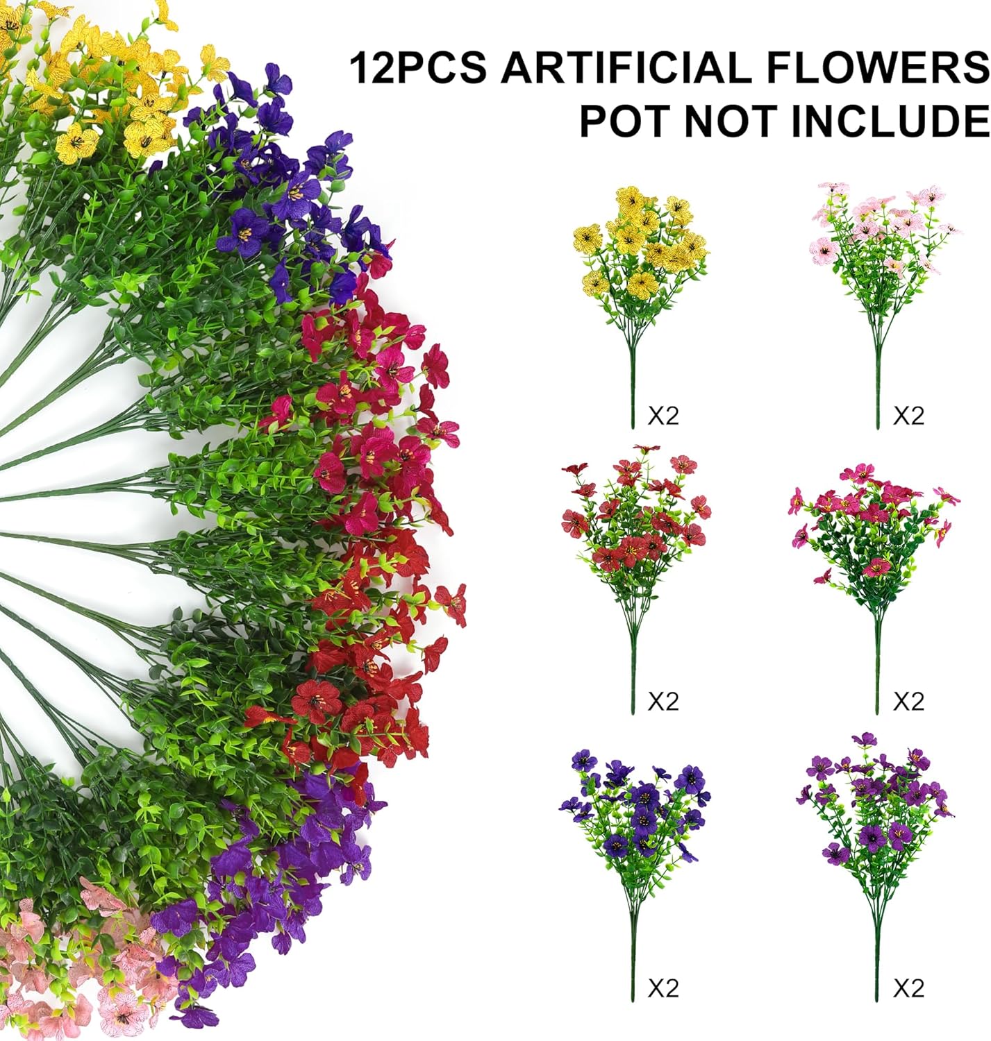 Forever Blooming. Zero Maintenance - 24 Bundles Silk Daisy