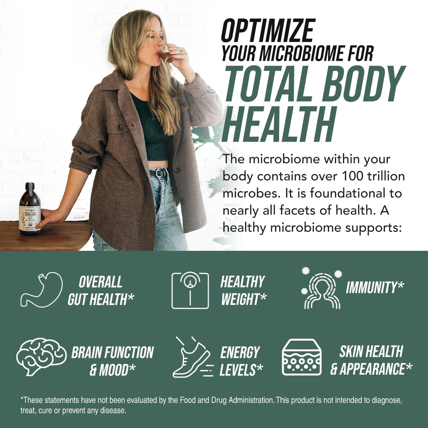 3-in-1 Complete Gut Bio-Ecosystem: Prebiotic, Probiotic & Postbiotic Liquid