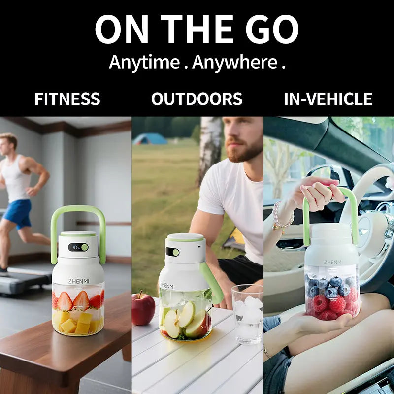 10-Blade Ice Crushing Portable Cordless Blender with LED Display