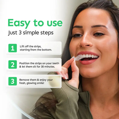 Whiter Smile, Zero Sensitivity — The Professional Non-Peroxide Whitening Secret - 56 strip pro
