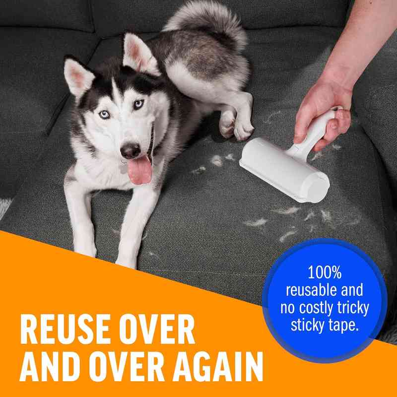Effortlessly Traps Pet Hair from Furniture & Fabric with Zero Refills Needed