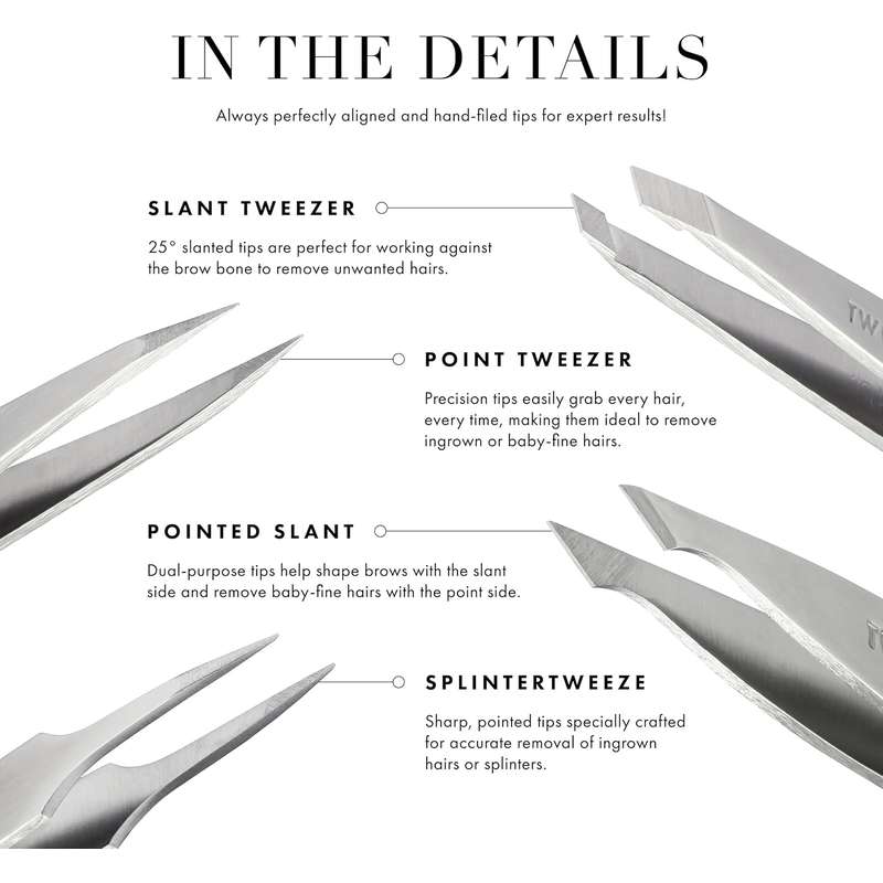 Precision Slant Tweezers for Perfect Brows & Flawless Hair Removal