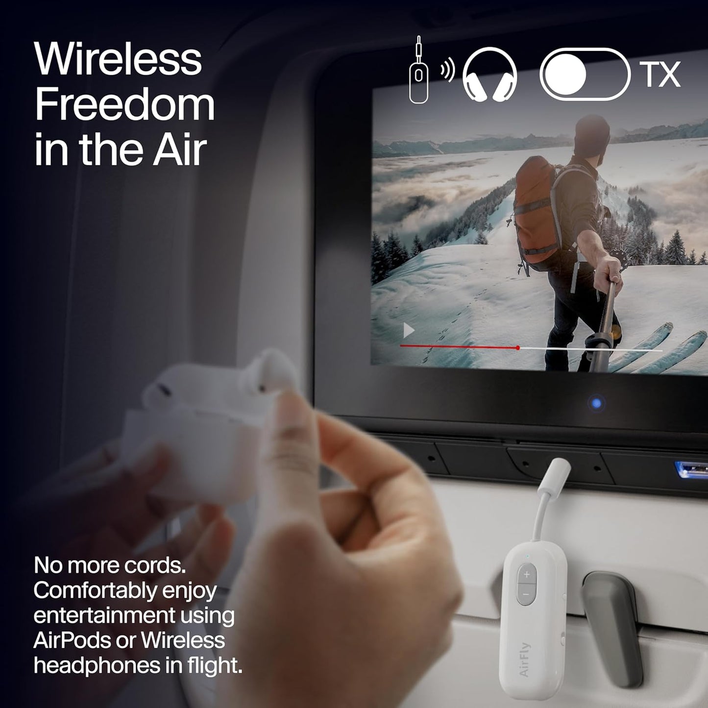 Use Your AirPods On Any Plane — The Wireless Bridge For In-Flight Entertainment