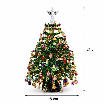 [🎁 BUY 1 GET 1 FREE] Handmade Beaded Christmas Tree Kit with Lights & Ornaments