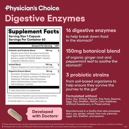 [🎁 BUY 1 GET 1 FREE] Dual-Action Digestive Enzymes with Pre & Probiotics for Fast Bloating & Gas Relief