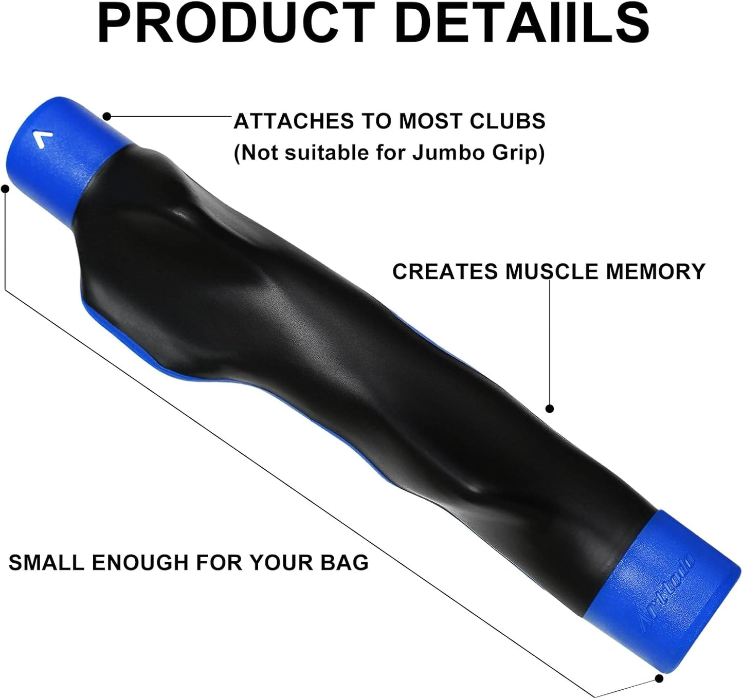 Golf Grip Trainer, Right or Left Handed Golf Training Aid for All Levels of Golfers - 2 Pack