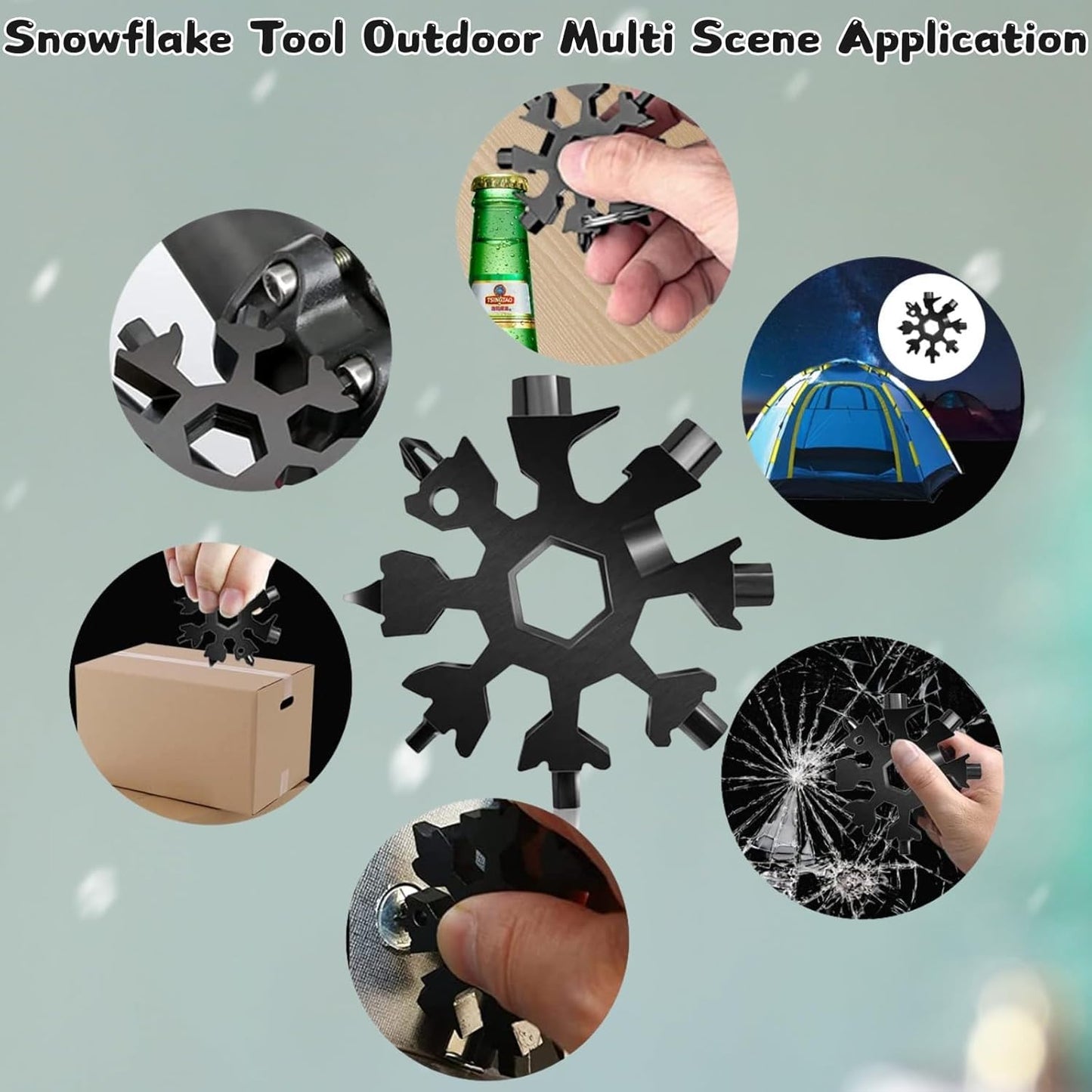 18 Tools. One Pocket-Sized Snowflake - 2 Pack