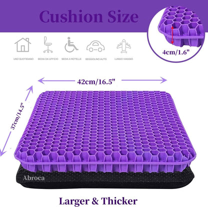 Sit Longer, Pain-Free — The Ultimate Double-Thick Gel Relief