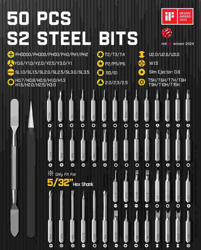 Fix Anything Instantly With 50-in-1 Cordless Precision Screwdriver Set