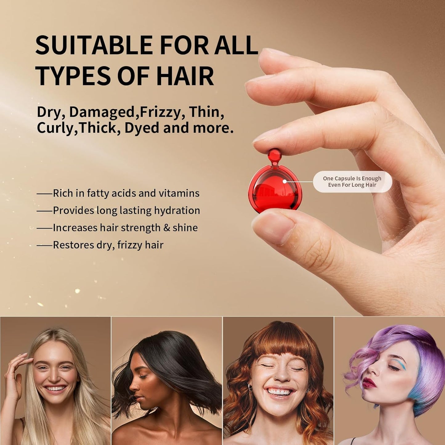 7-Day Hair Transformation: Instant Silky Shine & Deep Repair Capsules
