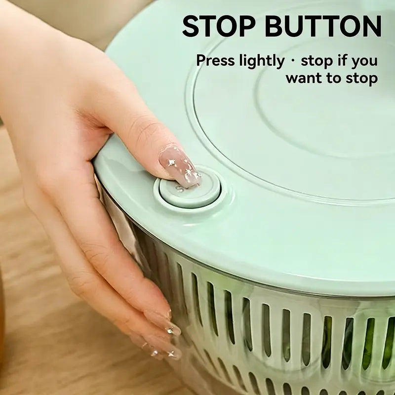 3-in-1 Ultimate Salad Master – Wash, Slice, and Spin-Dry in One Bowl