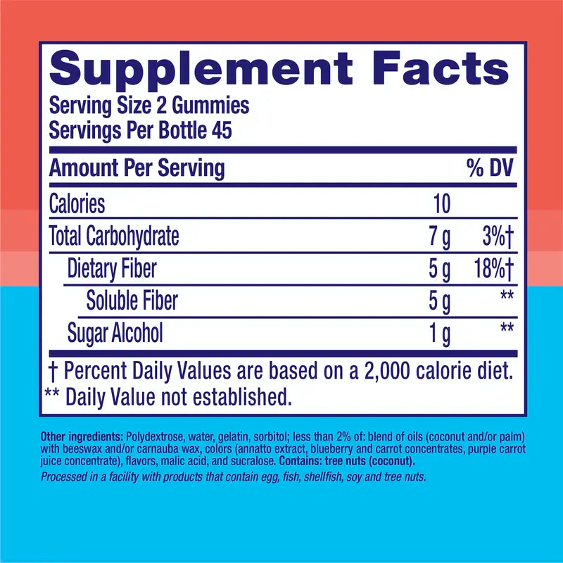 [🎁 BUY 1 GET 1 FREE] Daily Sugar-Free Prebiotic Fiber Gummies for Healthy Digestion