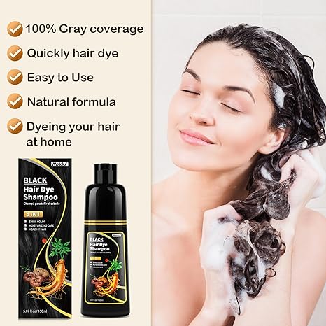3-in-1 Herbal Hair Dye Shampoo: 10-Min Magic to Reverse Gray Hair Naturally