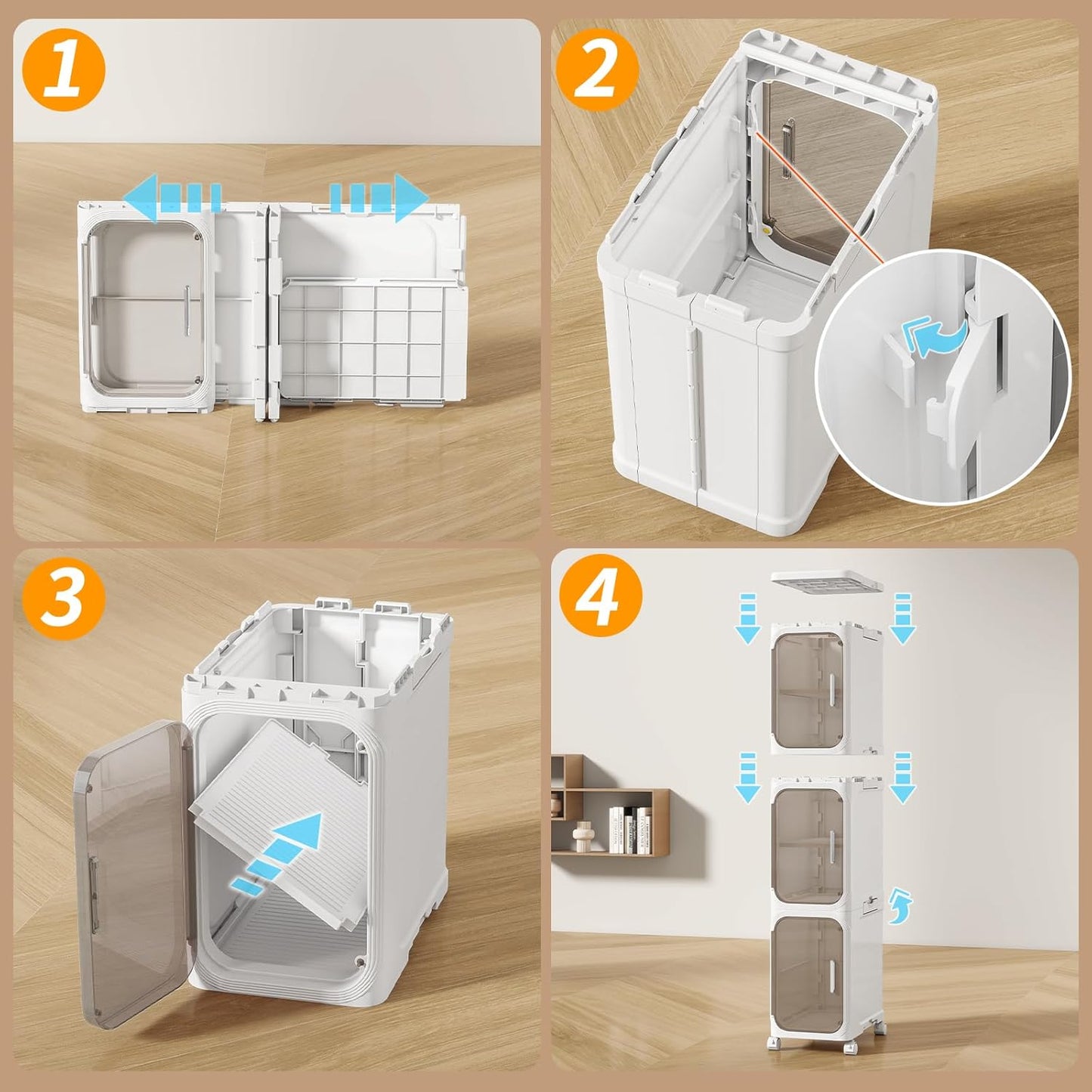 Maximize Your Small Spaces With This Foldable Four Tier Narrow Cabinet