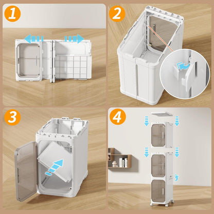 Maximize Your Small Spaces With This Foldable Four Tier Narrow Cabinet