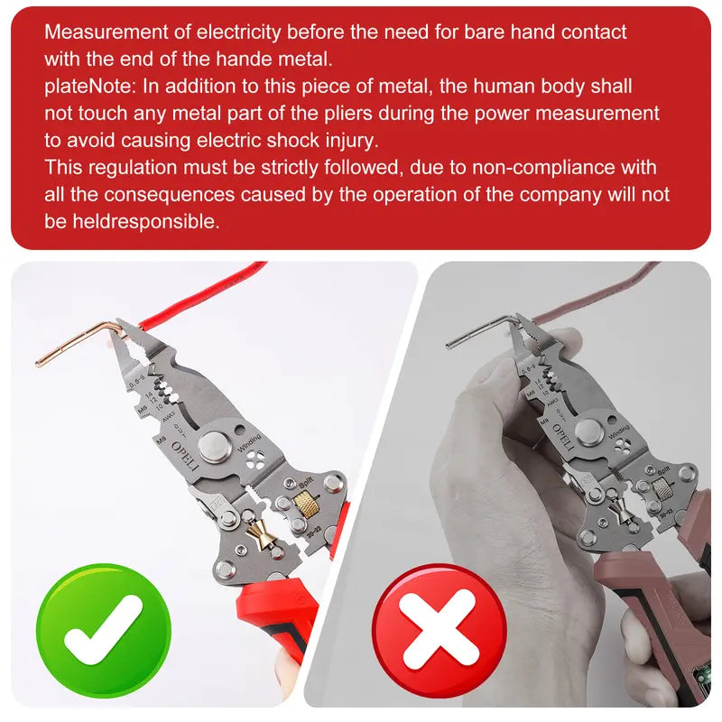 16-in-1 Multi-Functional Wire Stripper Pliers with Non-Contact Voltage Tester