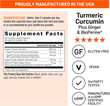 Soothe Your Joints & Fight Inflammation — The Ultra-Potent 2250mg Curcumin Complex - 360 Count