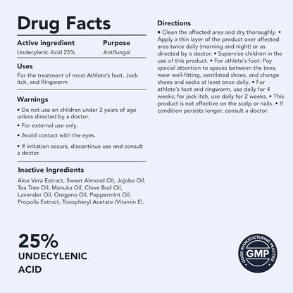 Eliminate Fungal Infections with Maximum Strength 25% Undecylenic Acid