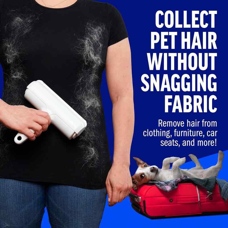 Effortlessly Traps Pet Hair from Furniture & Fabric with Zero Refills Needed