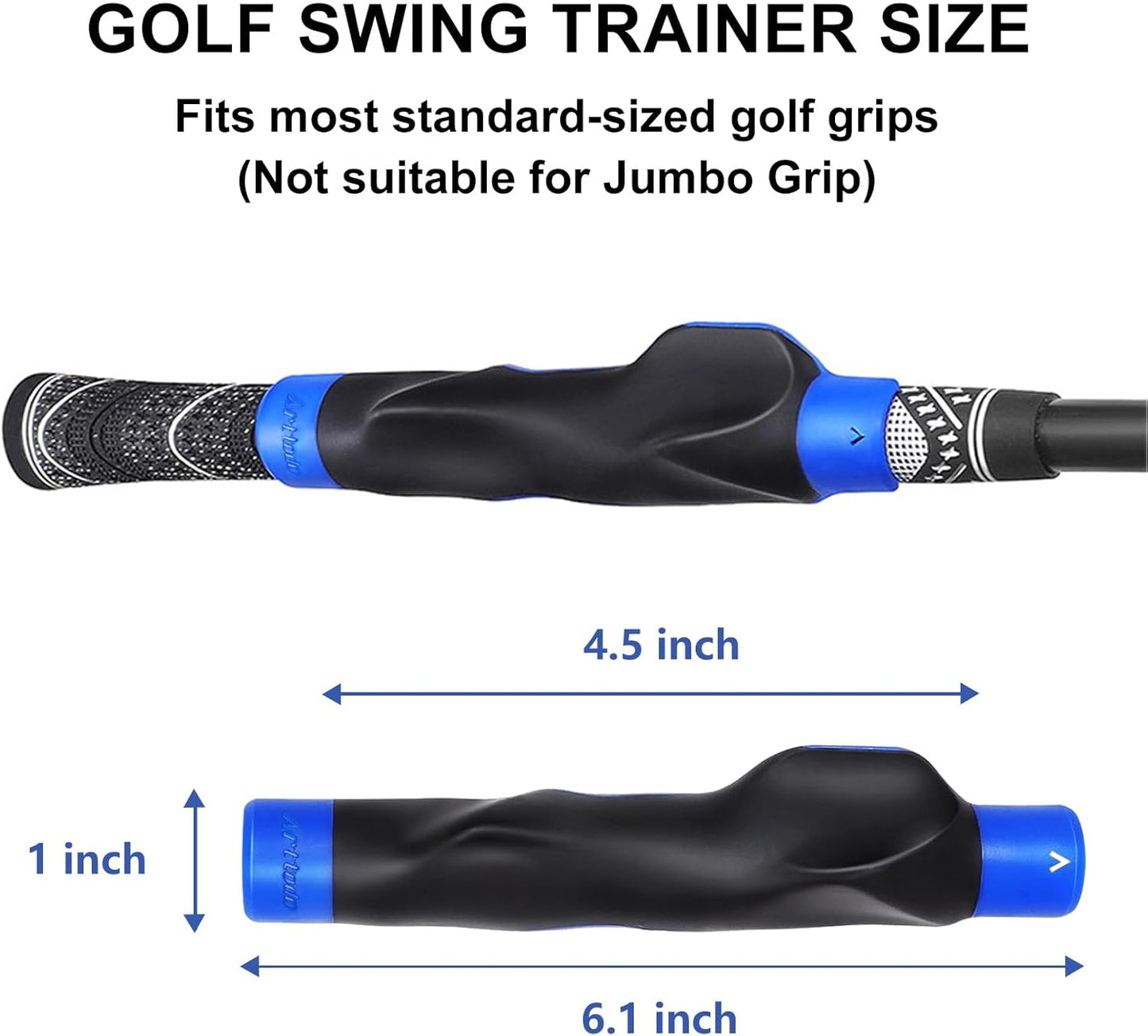 Golf Grip Trainer, Right or Left Handed Golf Training Aid for All Levels of Golfers - 2 Pack