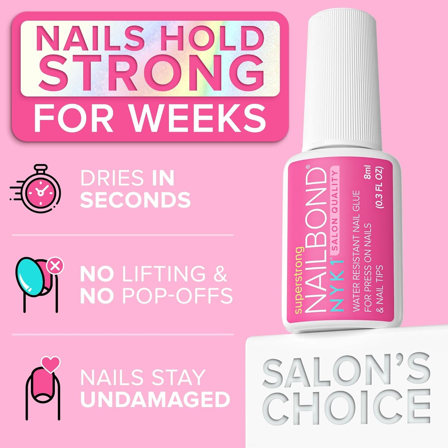 Achieve Professional Salon Hold With NYK1 Super Strong Nail Glue