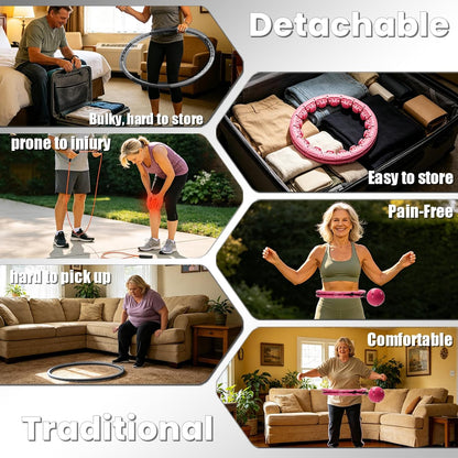 Sculpt Your Waist Effortlessly with the 360° Silent Smart Weighted Hoop