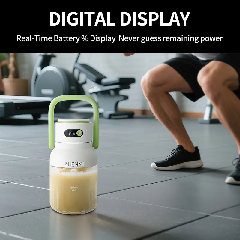 10-Blade Ice Crushing Portable Cordless Blender with LED Display