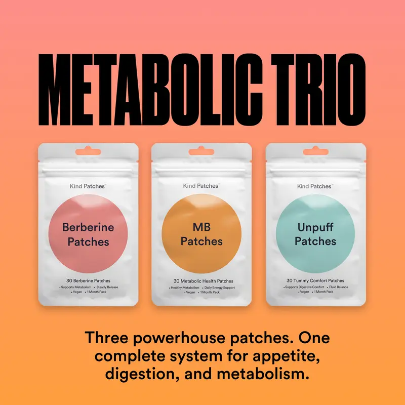 Kind Patches Metabolic Trio – Transform Your Wellness with 24-Hour Transdermal Support