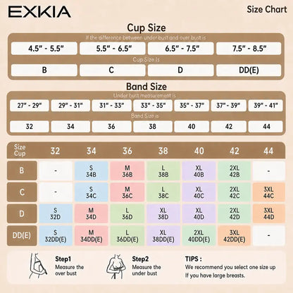 Women’s Wireless Posture Correction Bra with Front Closure & Wide Straps