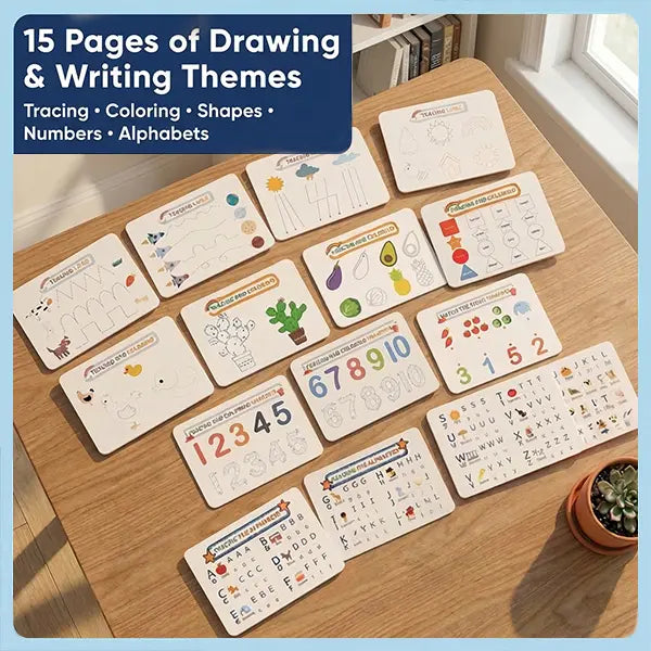 30-Theme Preschool Learning Binder & Drawing Book
