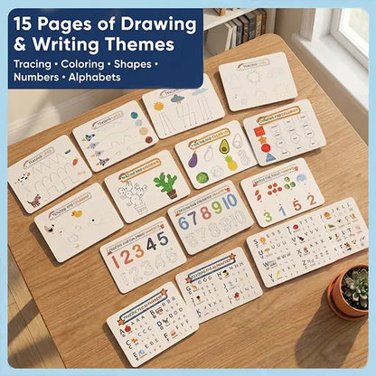 30-Theme Preschool Learning Binder & Drawing Book