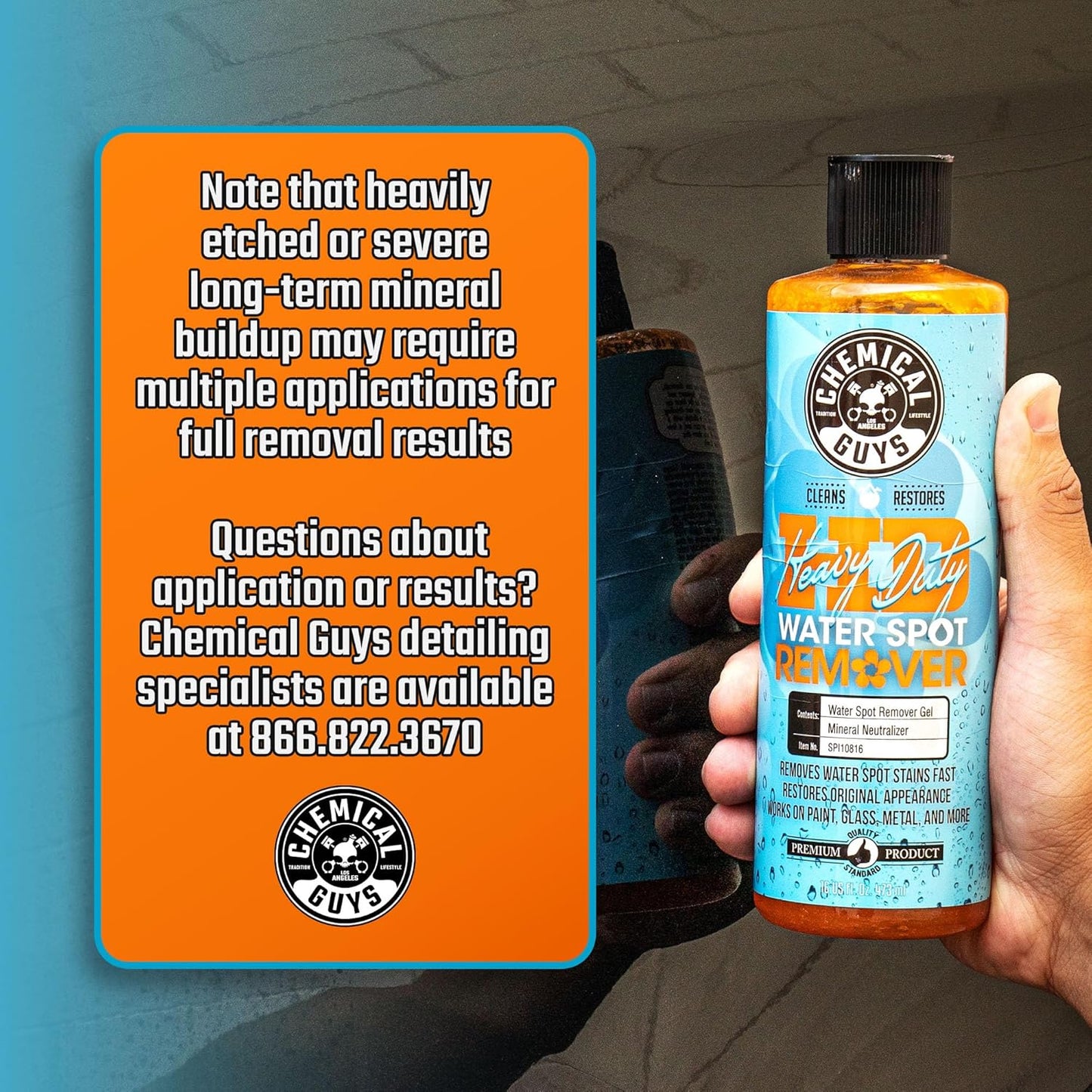 Erase Stubborn Water Spots in Seconds.